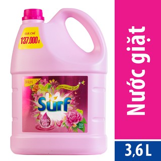 Nước Giặt SURF Hương Cỏ Hoa Diệu Kì Can 3.6L