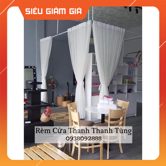 Rèm Voan lụa trắng xinh cao cấp decor phòng, rèm spa nhiều mẫu mã, may theo yêu cầu