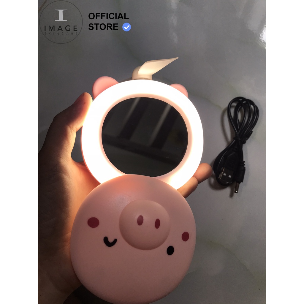 (Chính Hãng) Quạt Heo Có Đèn Kèm Gương Soi