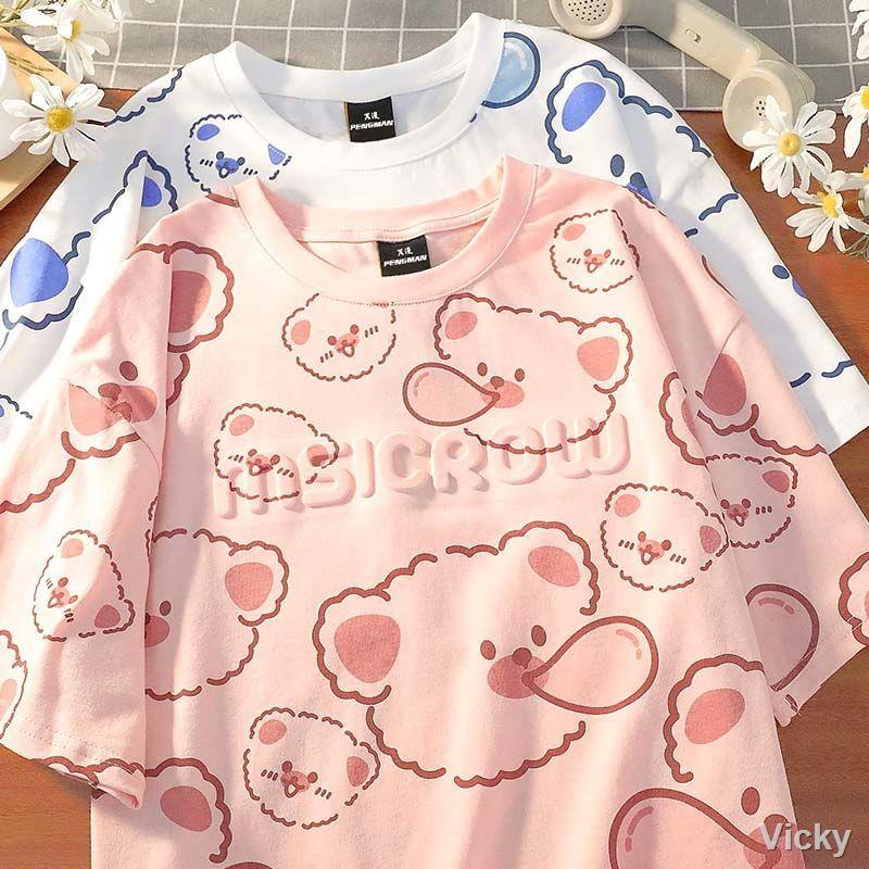 Quần áo trẻ em mùa hè mới tay ngắn tay cho bé trai và bé gái 100% cotton