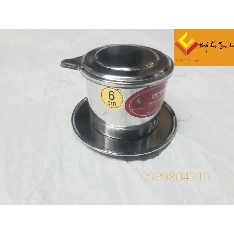 (Chính Hãng )Phin pha cafe inox Vietcook size 6,7,8 cm ,Phin cafe inox có quai  hàng việt nam đảm bảo chất lượng