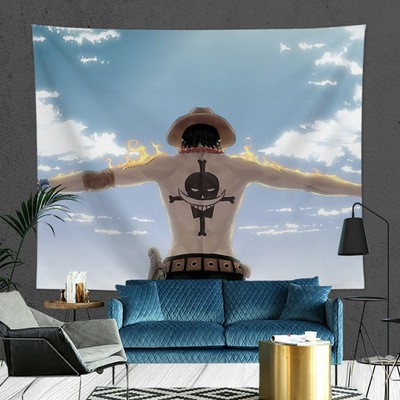 Tranh Vải Treo Tường Decor Anime One Piece Trang Trí Phòng, Bàn Máy Tính - Tặng kèm đèn led và phụ kiện