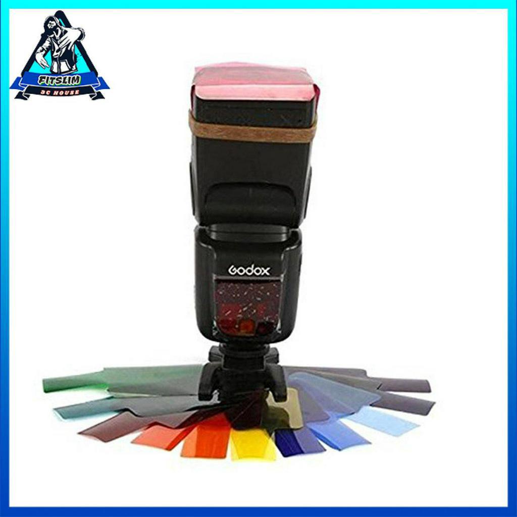 Bộ lọc màu 20PCS cho máy ảnh Phụ kiện đèn flash hàng đầu Bộ lọc ánh sáng đèn flash Gels