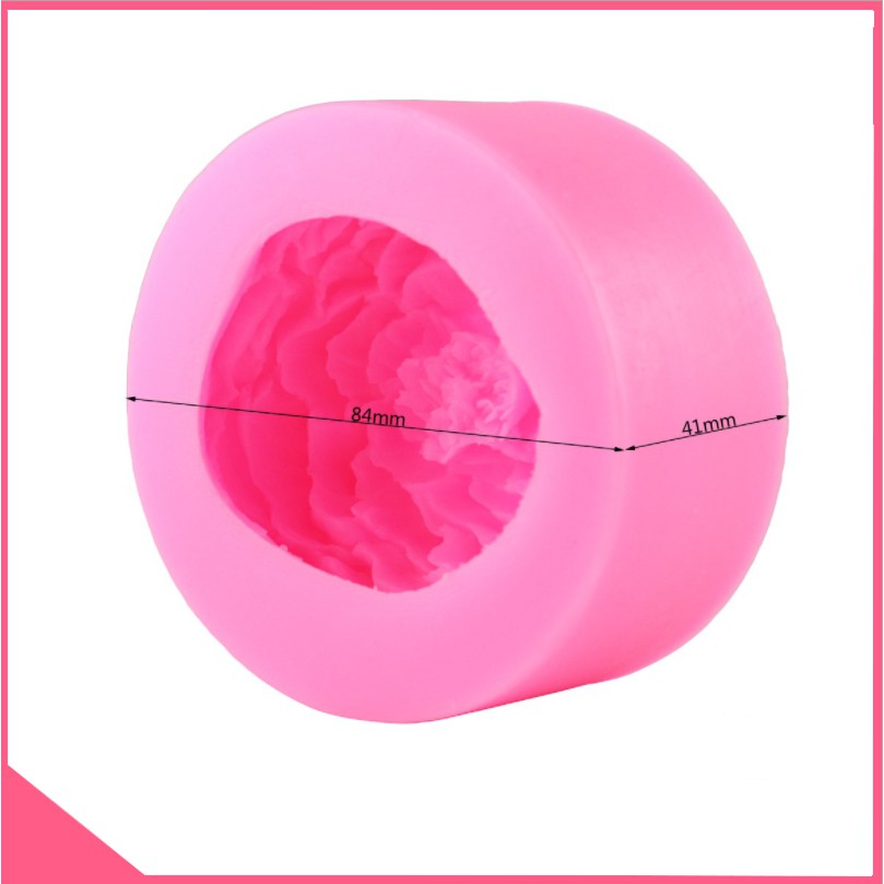 Khuôn silicon 4d làm rau câu hoa mẫu đơn