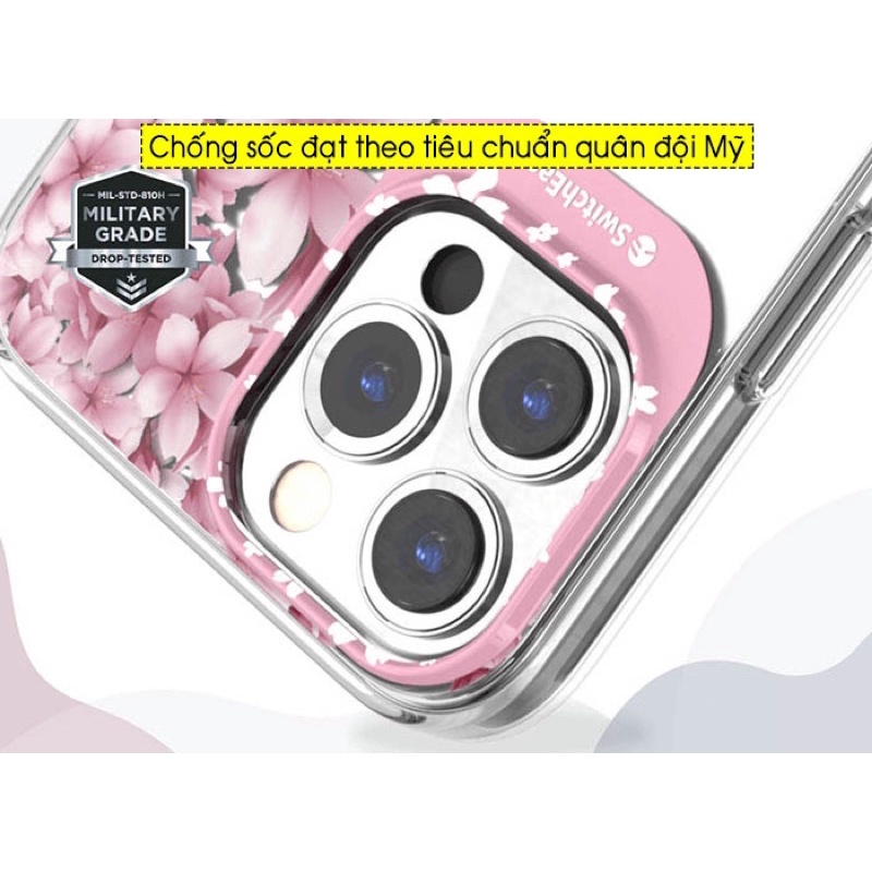 Ốp siu mỏng chống shock Switcheasy hoa anh đào 3D cho iP 13 pro max/13 pro/13 tại Nguyễn Gia group
