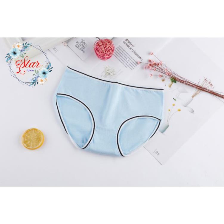 Quần Lót Nữ Cotton Viền Đen Eo Thấp F07