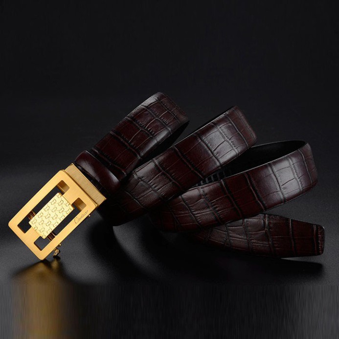 HÀNG HIỆU/Thắt Lưng Da Nam Khóa Tự Động Cao Cấp Dây Nịt Nam Da Bò 100% Chính Hãng Ciartuar Mầu Vàng Bạc Nam Tính... SALE