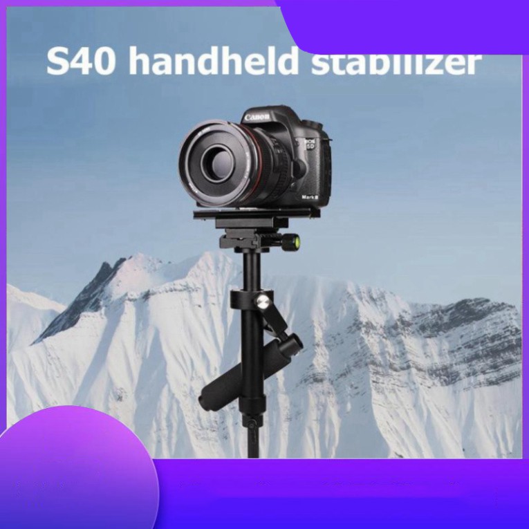 SALE KHÔ MÁU Tay cầm chống rung cơ gimbal cơ S40 chống rung -Stabilizer Steadicam cho camera hành trình, hành động, điện