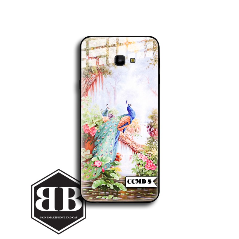 Ốp lưng kính cường lực SAMSUNG J7 PRO / J7 PRIME / J7 2016 J710 / J7 PLUS / J7 2015 J700 chim công cực sang chảnh