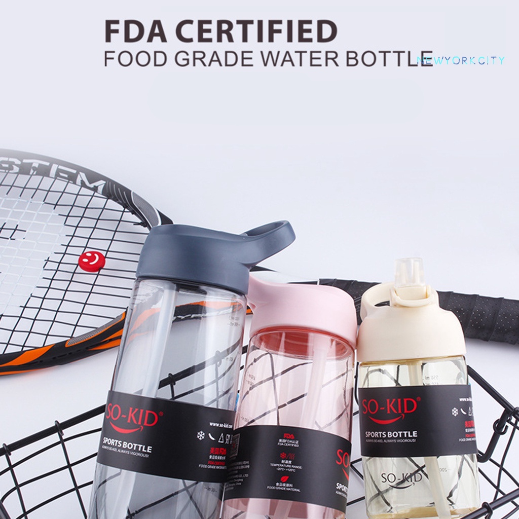 Bình Nước Thể Thao Dung Tích Lớn Có Tay Cầm Và Ống Hút Tiện Dụng