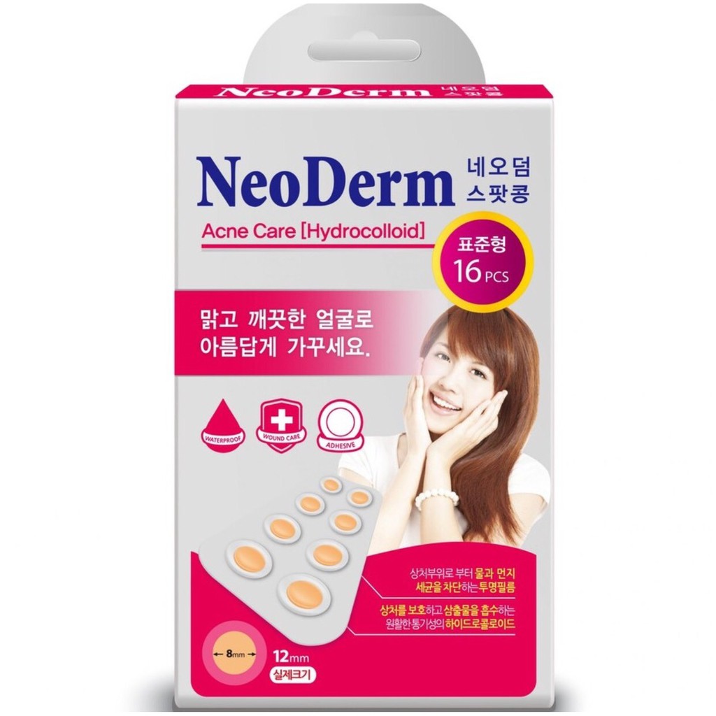 MIẾNG DÁN MỤN - NEODERM THIN ULTRA – NEODERM  - HÀN QUỐC Hộp 16 MIẾNG