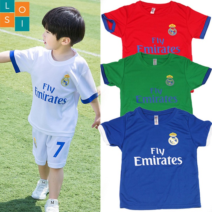 Combo 4 bộ đồ thể thao trẻ em cho bé từ 10 đến 30kg - LOSI Fly Emirates 4 bộ đồ thể thao