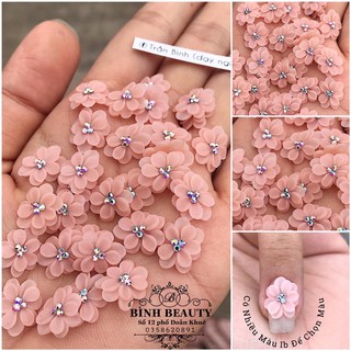 hoa bột nail , hoa 3 tầng full  móng