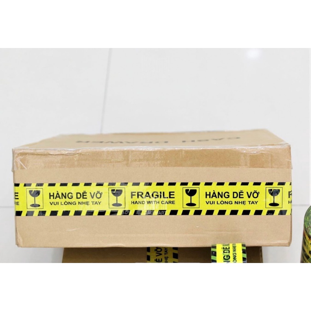 Băng keo hàng dễ vỡ loại 100 yard, nặng 200g ( 1 cây 1kg2 ), siêu dính, nhiều keo