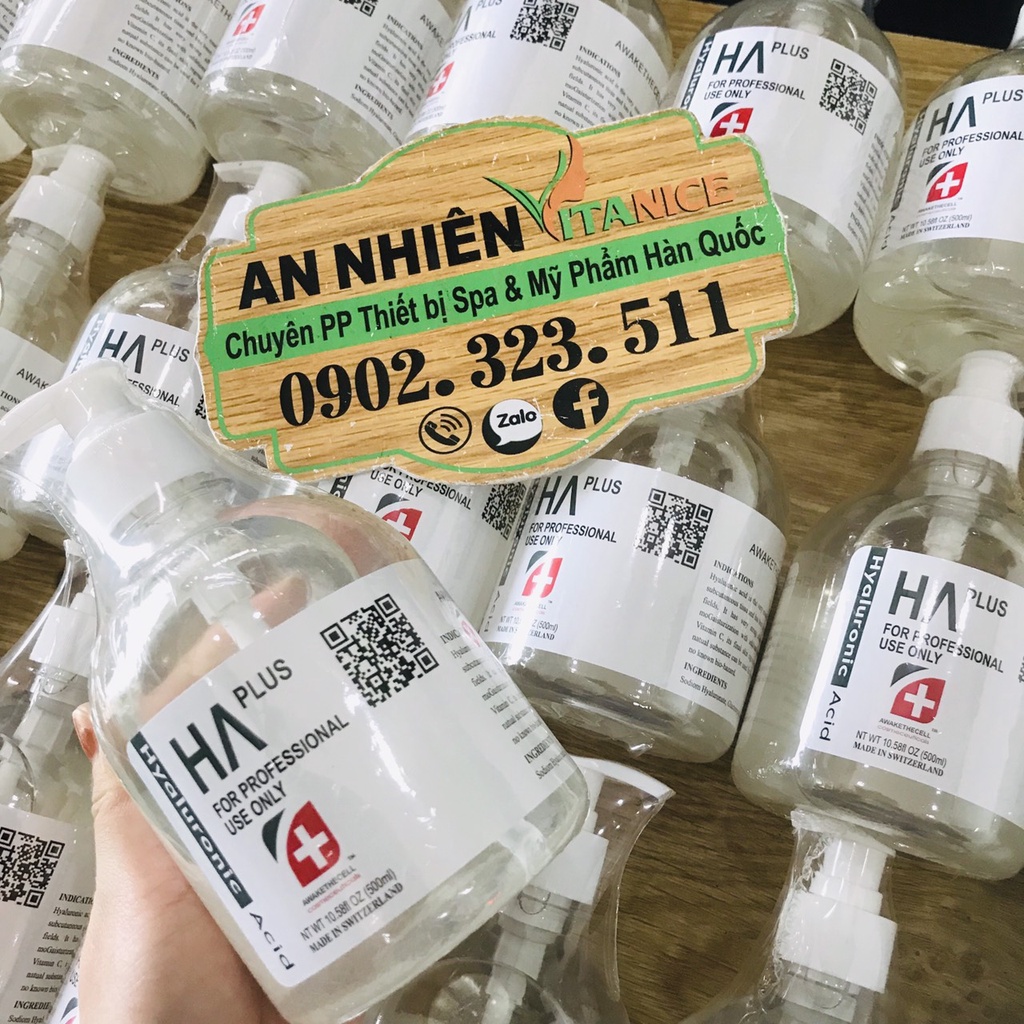 Serum cấp ẩm căng bóng da HA Plus 500ml