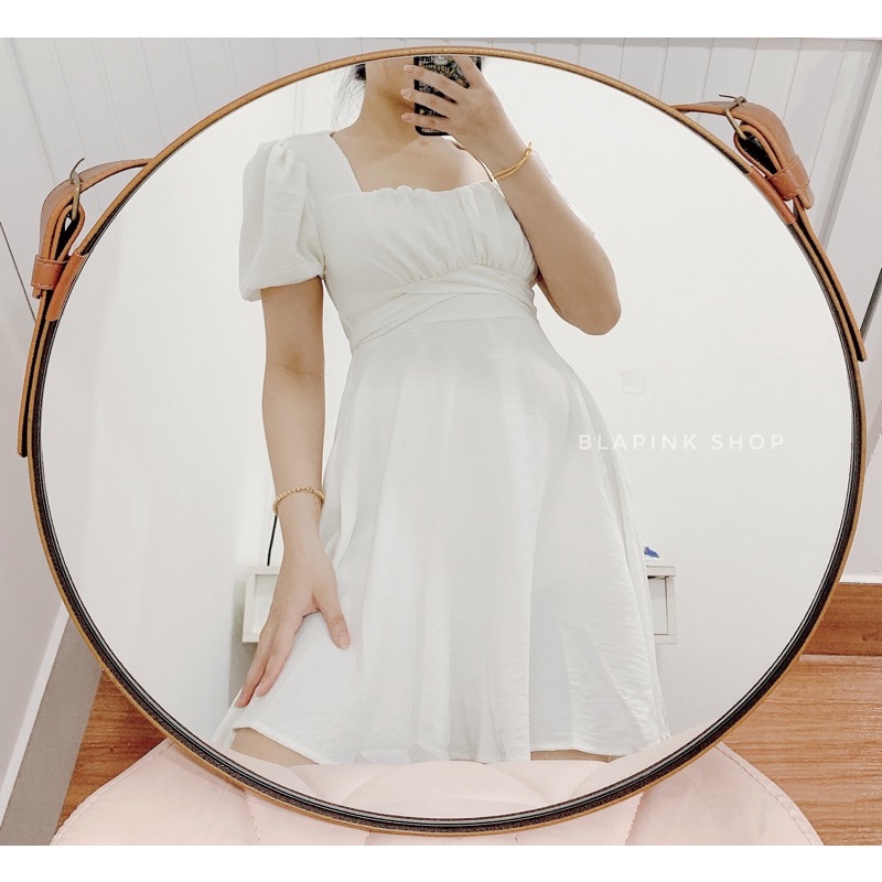 Váy babydoll BlaPink Ngắn Xòe Chất Đũi Cut Out Hở Lưng -ANDY DRESS T206