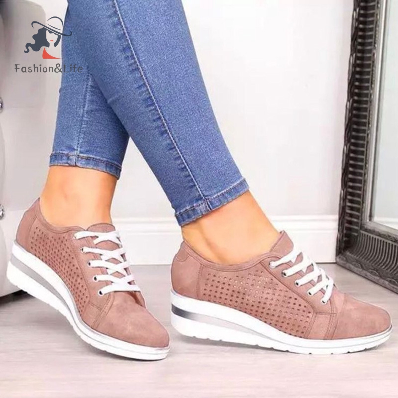 ✨F&amp;L✨ Women Running Shoes Casual Walking Platform Sneakers Sports Lace-up Shoes for Fall Spring