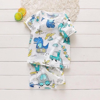 Set bộ cotton sợi tre bé trai 2500gr