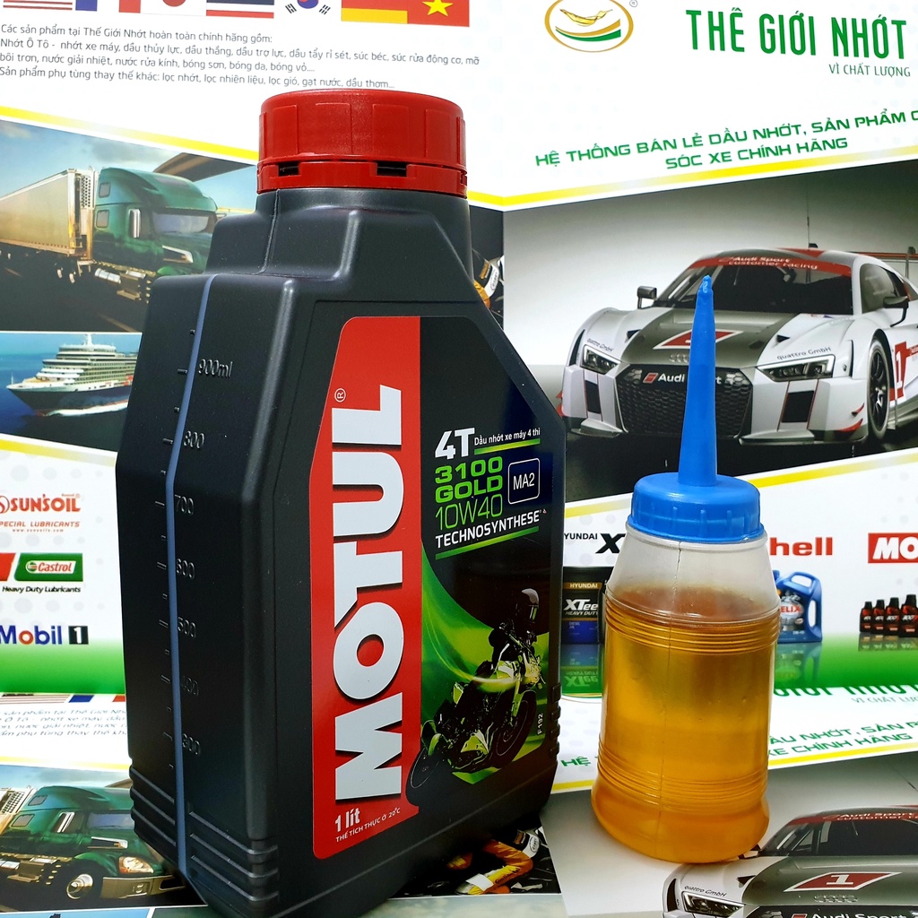 Nhớt xe máy Motul 3100 Gold 10W40 1 lít - 1 Lít 2