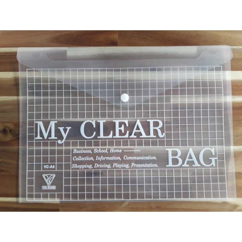 Bìa nút A4 CLEAR nhiều màu Eras E472