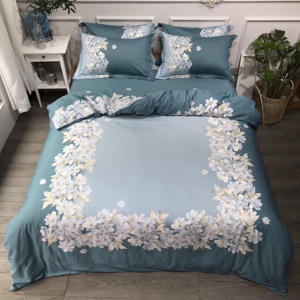 Bộ Drap Giường 100% Cotton Hoa Đính Cực Sang (inbox chọn hoạ tiết) 1Mx2M,1M2x2M,1M4x2M,1M6x2M,1M8x2M