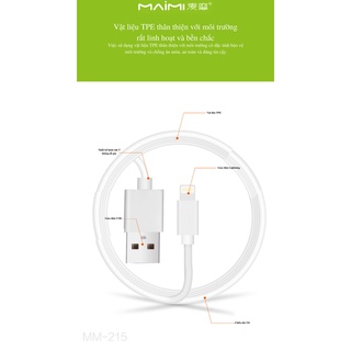 Cáp Sạc Nhanh Iphone Type C Micro Usb MAIMI - M215 ( Hàng Chính Hãng)