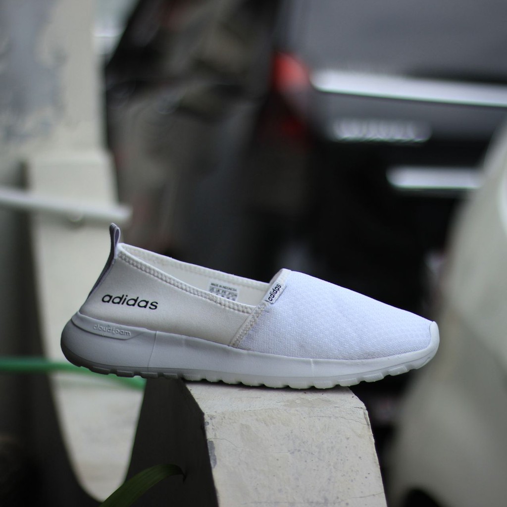 Giày Lười Adidas Original Cloudfoam Neo Lite Racer Màu Trắng Trẻ Trung Năng Động