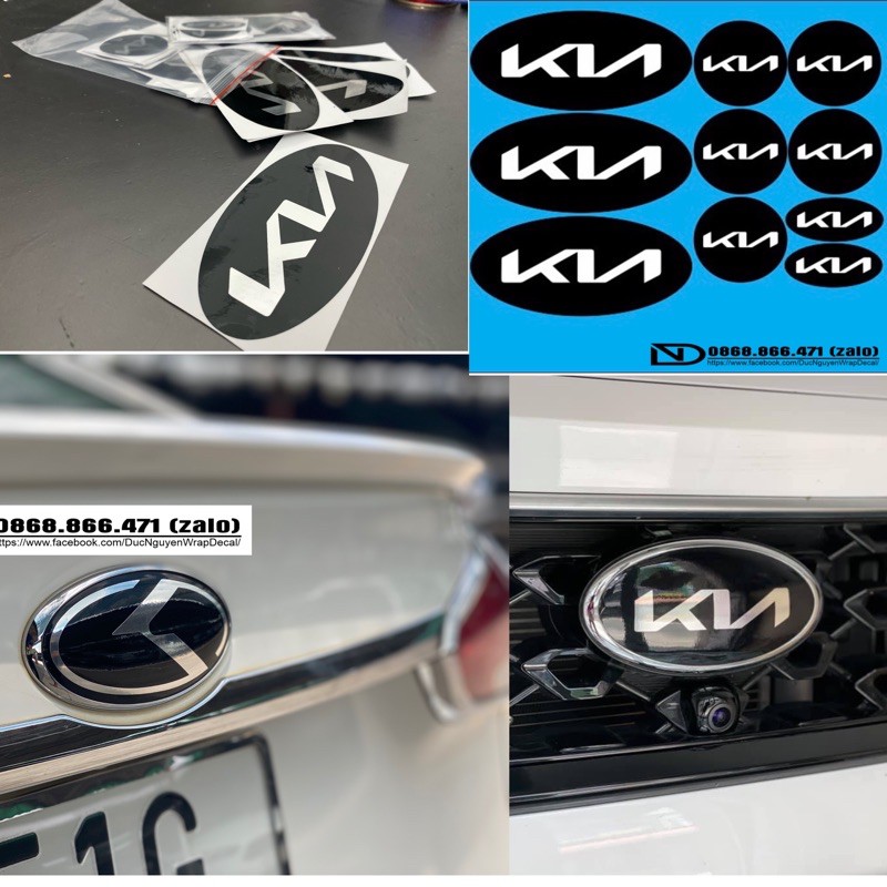 Decal dán logo SORENTO 2021,logo kia,decal logo(10 cái)