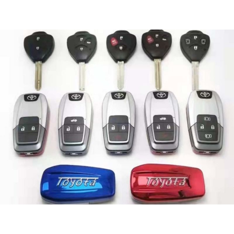 Vỏ chìa khoá độ gập xe Toyota 3 NÚT ( đời 2003 - 2015 ) Innova, Fortuner, Vios, Yaris, Corolla, Altis, Camry...