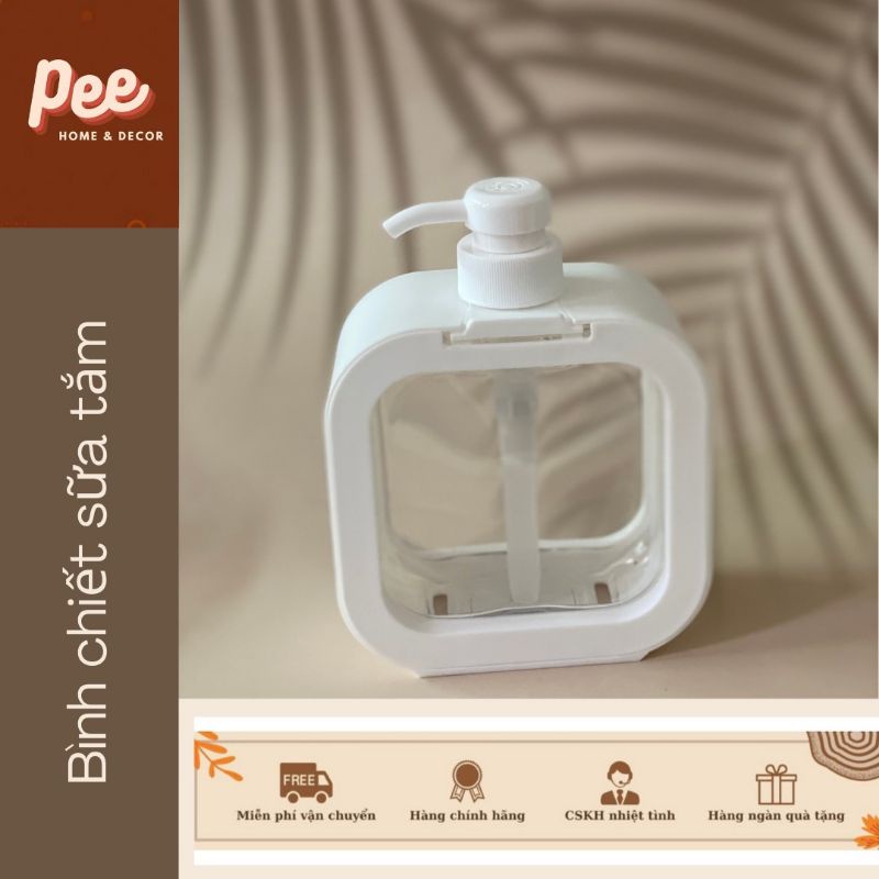 Bình chiết mỹ phẩm ,sữa tắm , dầu gọi dạng vòi 550ml tiện dụng - Peehomedecor
