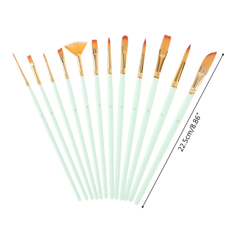 Set 12 Cọ Vẽ Tranh Sơn Dầu Chuyên Nghiệp