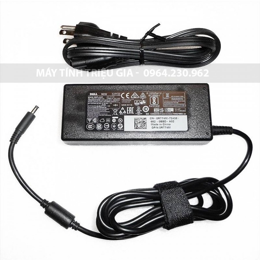Sạc Laptop Dell  19.5V- 4.62A 90W | Chân Kim Nhỏ Thông Dụng | Hàng Zin Chính Hãng