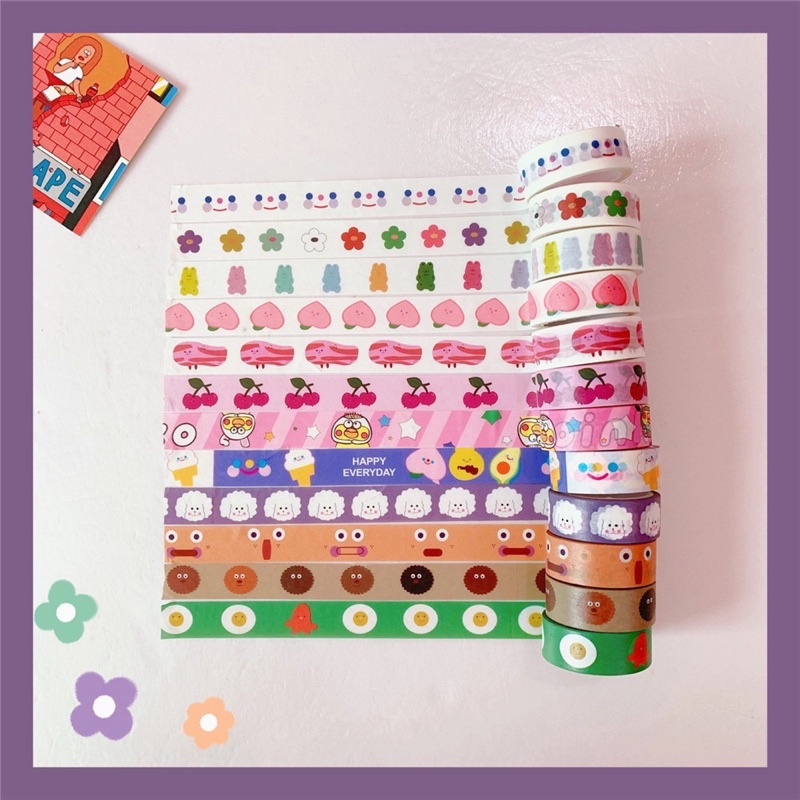 Băng keo giấy washi tape hoạ tiết độc đáo