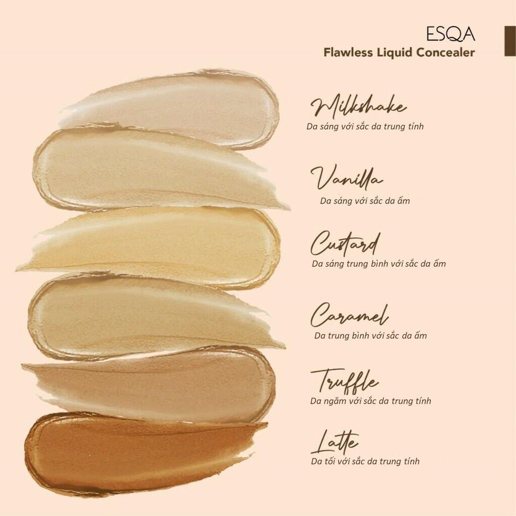 Kem che khuyết điểm ESQA Flawless Liquid Concealer