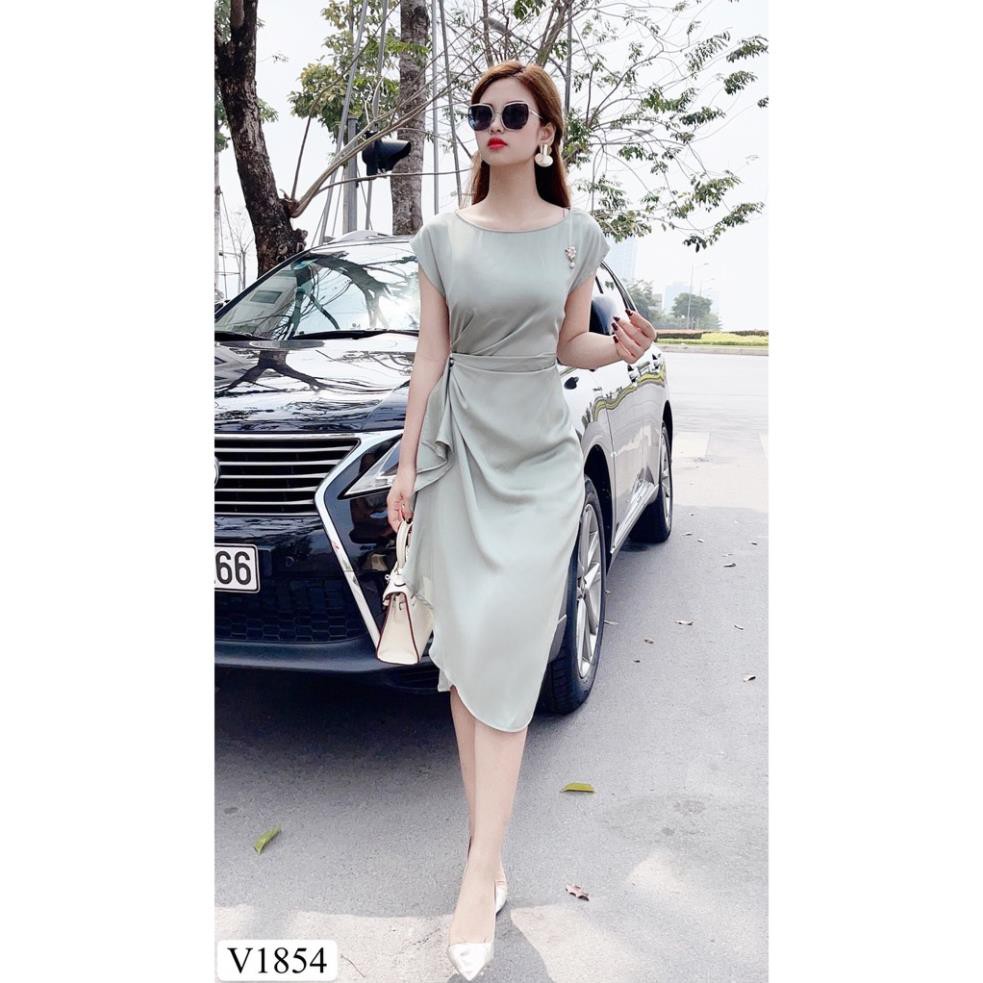 Váy xanh nhún eo ngọc V1854 - Đẹp Shop DVC (Kèm ảnh thật trải sàn do shop tự chụp) 👗