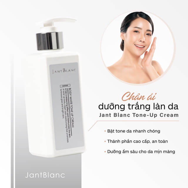 [Hàng Chính Hãng] Kem dưỡng thể - Kem body Kim Cương Jant blanc body white tone up cream Hàn Quốc 300ml