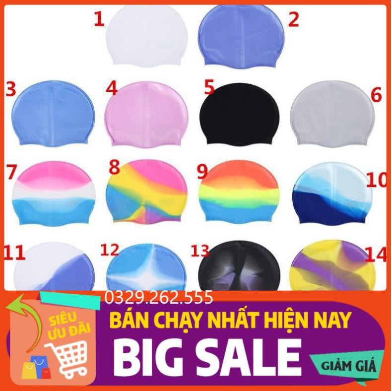 (FreeShip) Mũ bơi silicone nhiều màu sắc