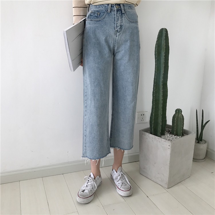 Quần Jean eo cao ống suông (Q35) – Hàng có sẵn đủ size