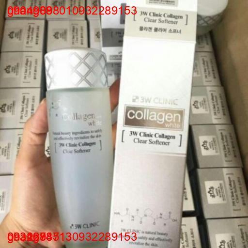 Nước hoa hồng dưỡng trắng, tái tạo da 3W Clinic Collagen White Clear Softener 150ml (Trắng)