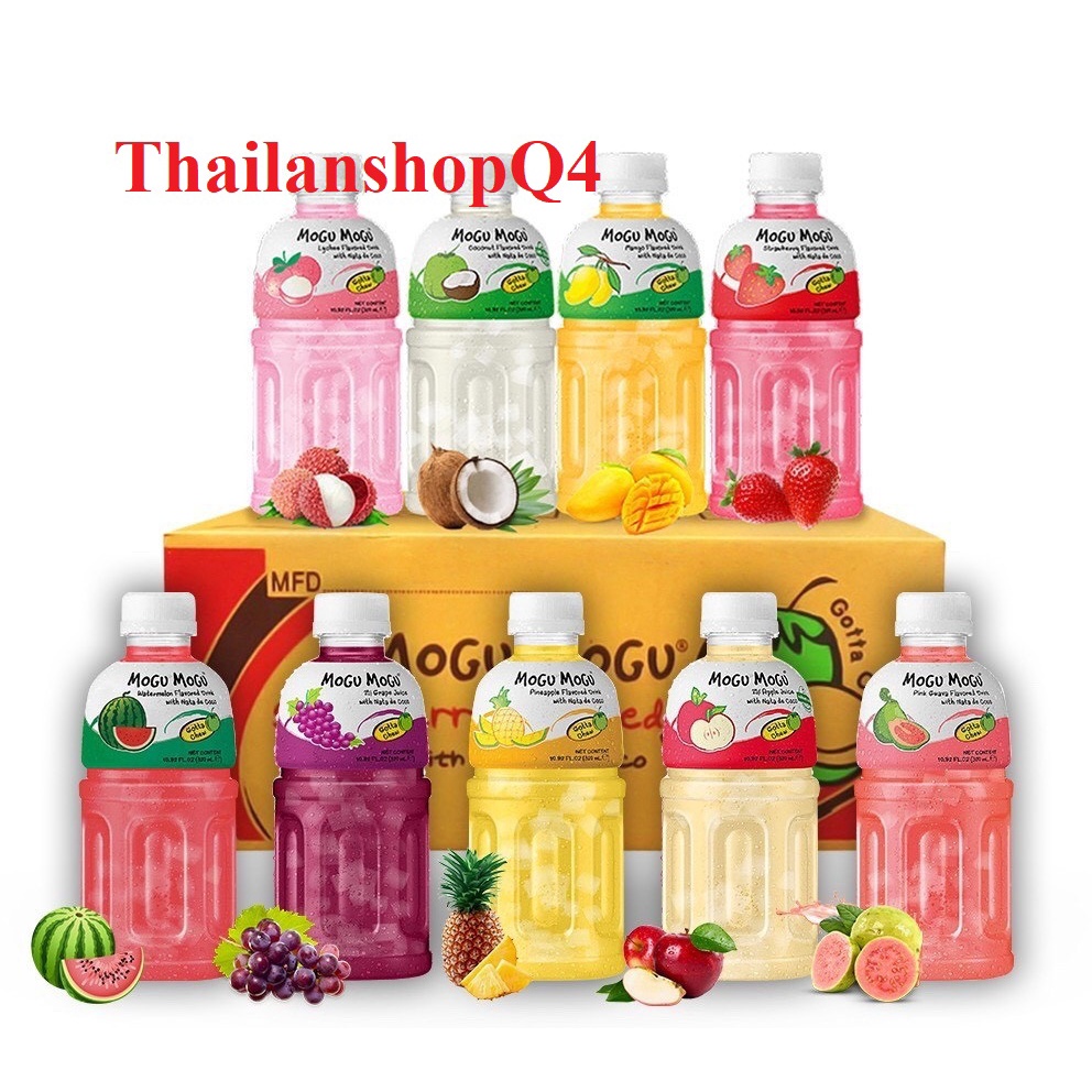 NƯỚC UỐNG MOGU THẠCH DỪA VỊ DÂU/ XOÀI/ DỪA HSD 4/2023