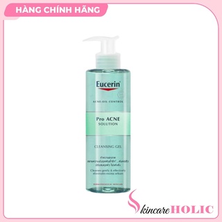 Gel Rửa Mặt Eucerin ProAcne Cleansing - Cho Da Dầu Mụn (200ml và 400ml)