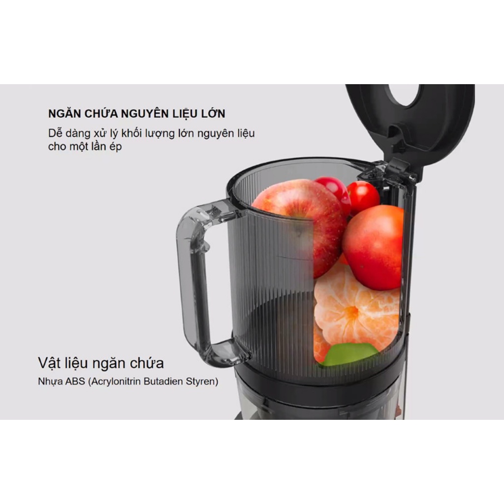 Máy ép chậm KUCHEN KU-1206 Hàn Quốc - công suất 200W - Dung tích cối 500ml - Ép nguyên trái cây rau củ - Bảo hành 10 năm
