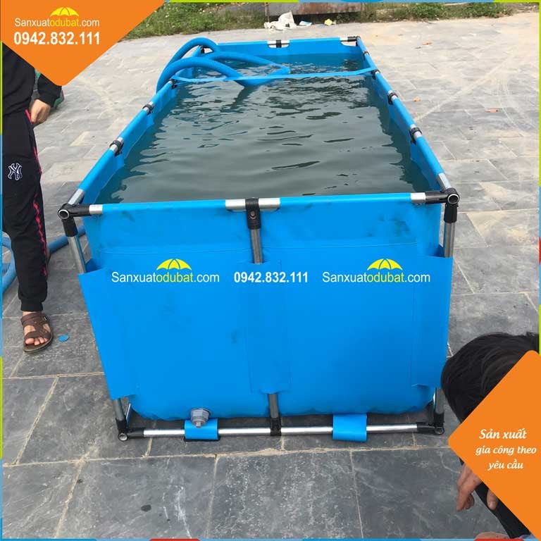 Bể bạt nuôi cá koi KT 2.5x1x0.8m - Ý Tưởng Việt