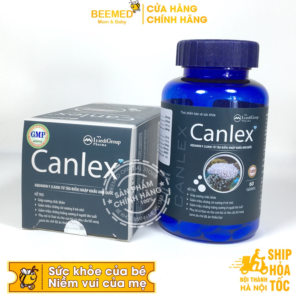 Canlex Bổ sung canxi hữu cơ từ tảo biển, phòng ngừa loãng xương Hộp 60 viên