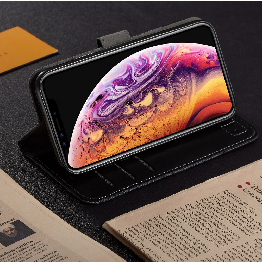 Bao da điện thoại TPU kiểu ví thẻ vải gập cho Sony Xperia XZ3 X XA XA2 Ultra XZ XZ1 Premium XZ2 Compact