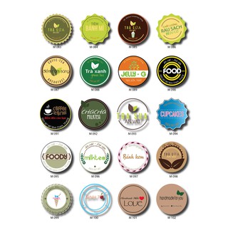 Combo 350 tem decal giấy 4cm