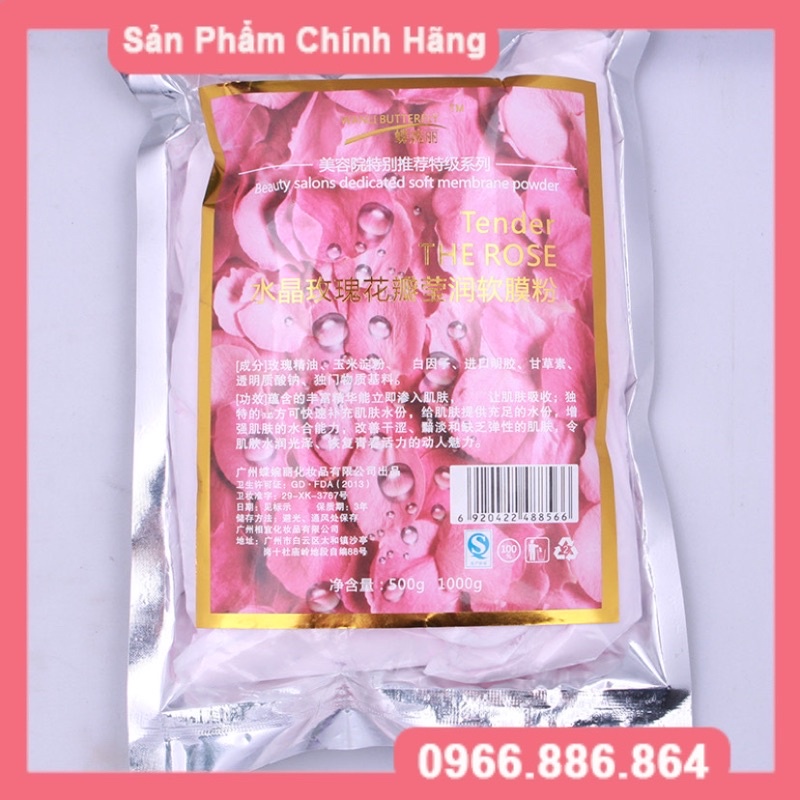 1KG Mặt nạ collagen cánh hoa hồng dưỡng ẩm dưỡng trắng da dành cho SPA và TMV