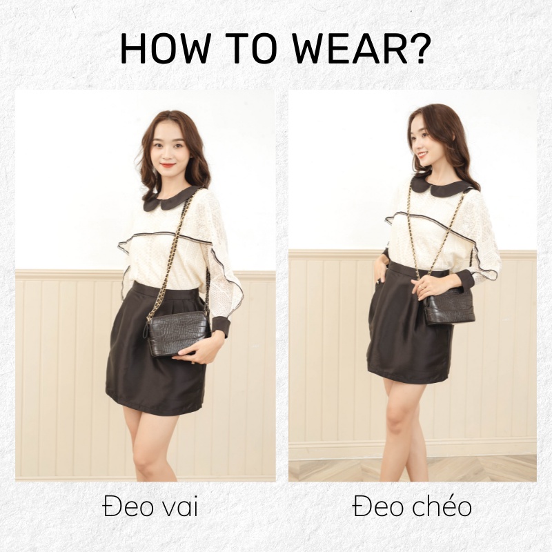 Túi Micocah chính hãng cá tính da sần nhiều ngăn đựng điện thoại phong cách nhỏ đeo chéo đẹp đi chơi công sở nữ EL007