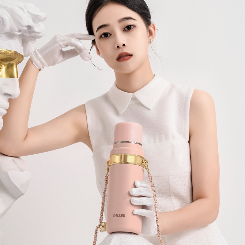 Bình Nước Giữ Nhiệt Bằng Thép Không Gỉ SUS316 Kèm Ống Hút Và Vỏ Bọc Dung Tích 550ml / 700ml MLH9061