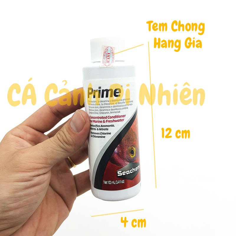 Dung dịch khử độc Seachem Prime 100 ML cho hồ cá